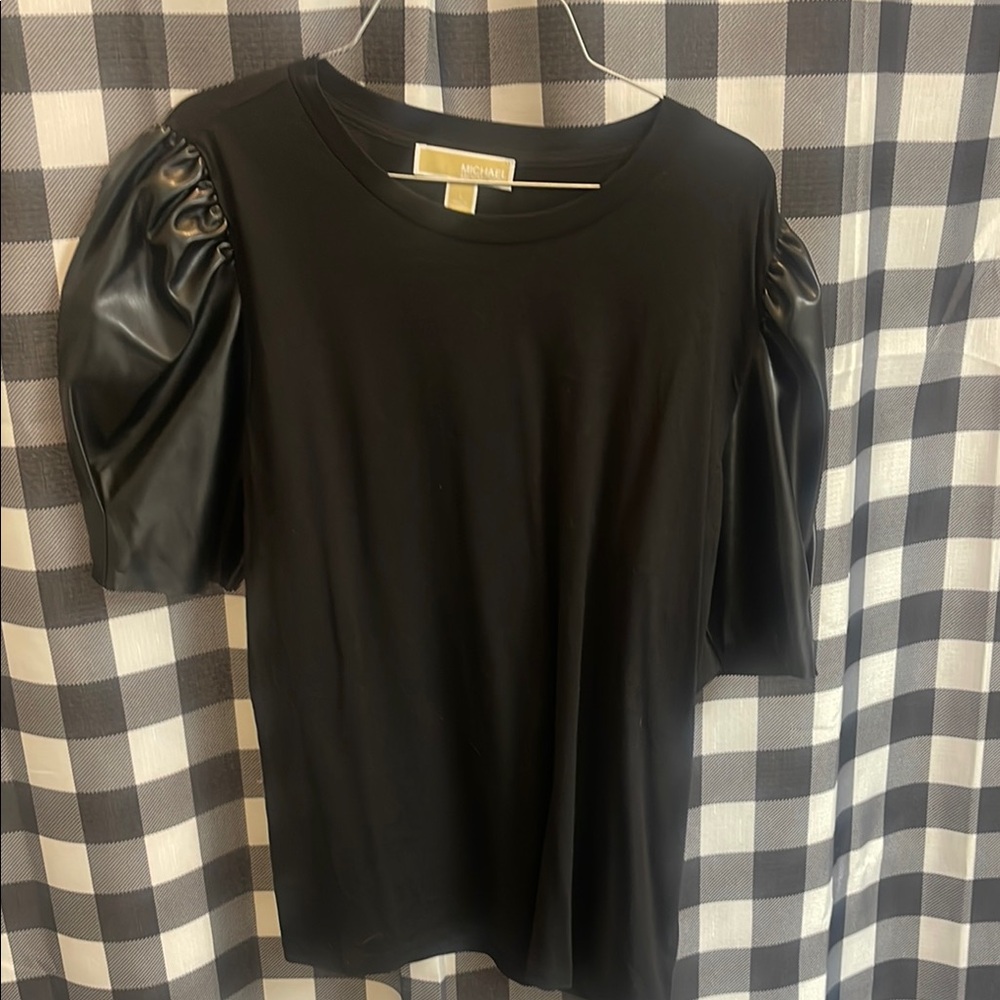 Michael Kors Black Puff Sleeve Blouse